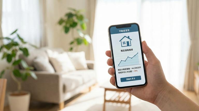 スマートフォンでの査定アプリ利用イメージ