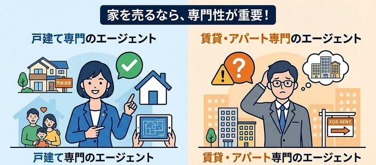 一戸建て・売却が苦手な不動産会社を選んでいたケース