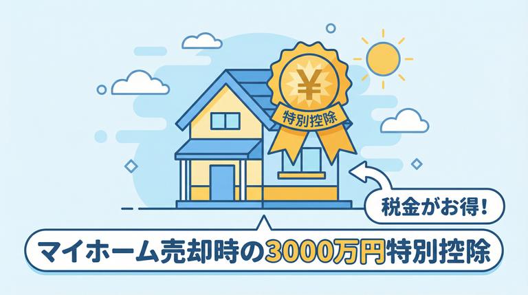 マイホーム売却時の3000万円特別控除の適用イメージ
