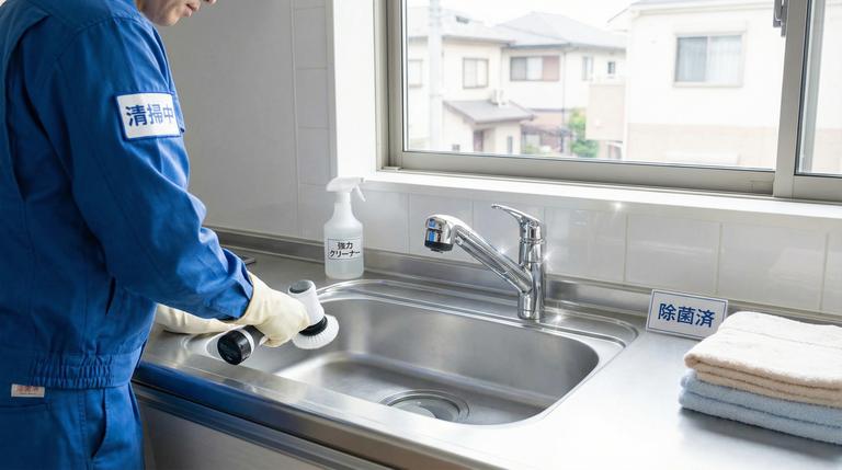 キッチンや浴室を清掃する専門のクリーニング業者