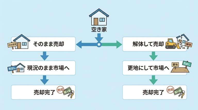 空き家を売却する方法の図解