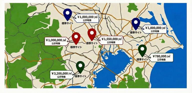 地価公示価格の図解