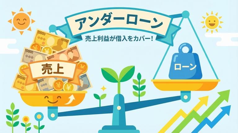 売却額がローン残債を上回るアンダーローンの図解