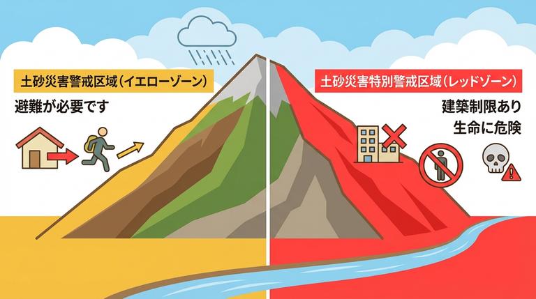 レッドゾーンとイエローゾーンの図解