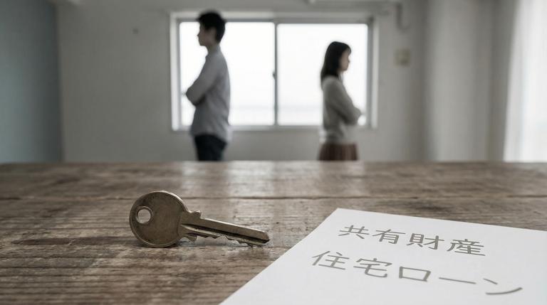 離婚後も住宅ローン連帯債務が継続するイメージ