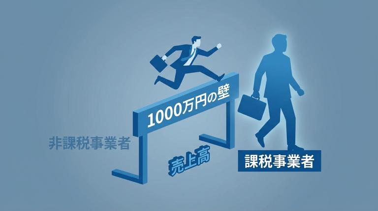 課税売上高が1000万円を超えるイメージ