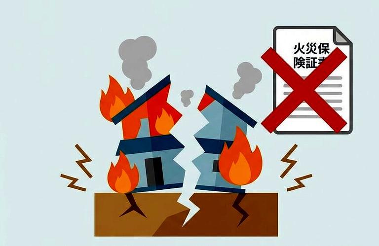 地震による火災は火災保険の補償対象外である図解