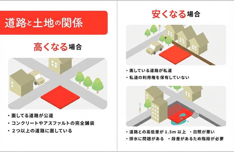 道路と土地の関係