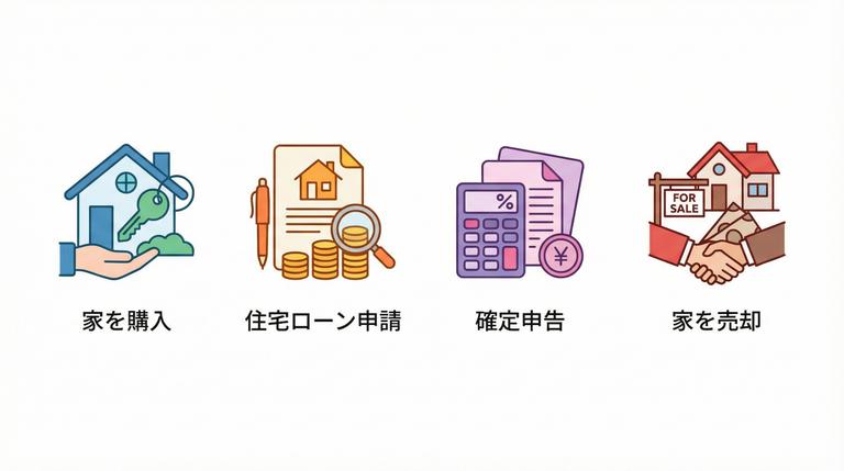 登記事項証明書が必要な場面のイラスト