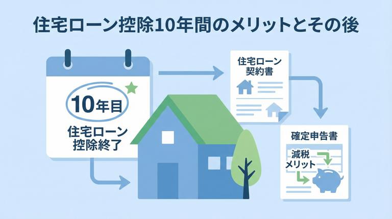 築10年前後の家と住宅ローン控除イメージ