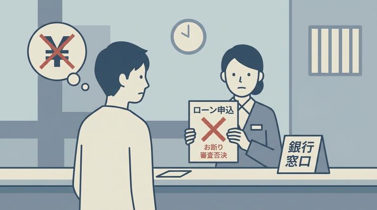 新たなローン審査に通らないイメージ図