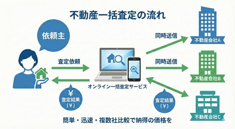 不動産一括査定の解説図