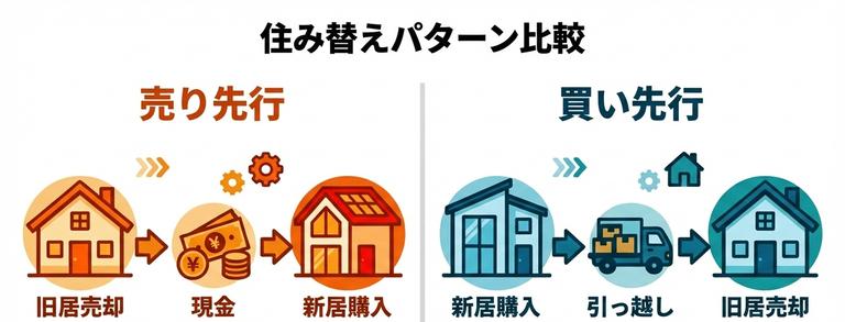 住み替えパターンの比較図