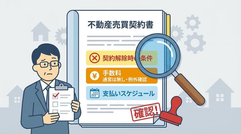 契約内容の確認する図