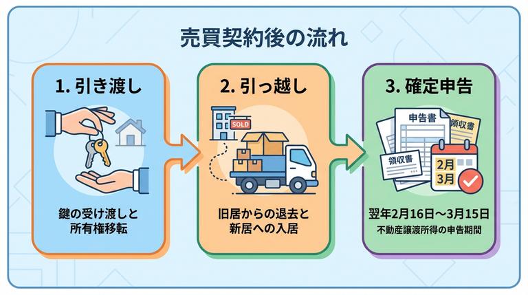 売却活動後の流れの図解