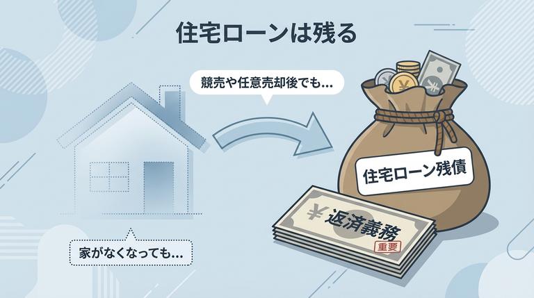 住宅ローンが残る様子