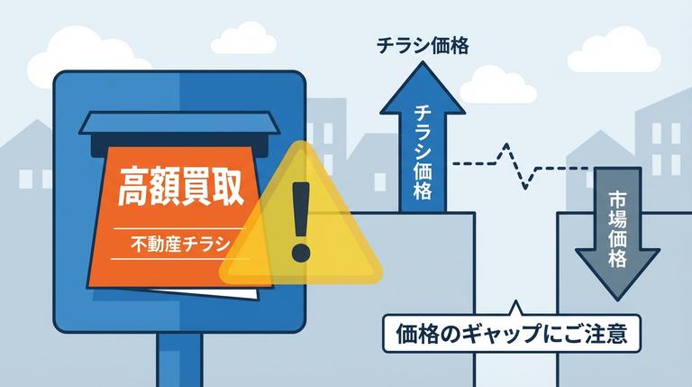 買取勧誘のチラシのイラスト