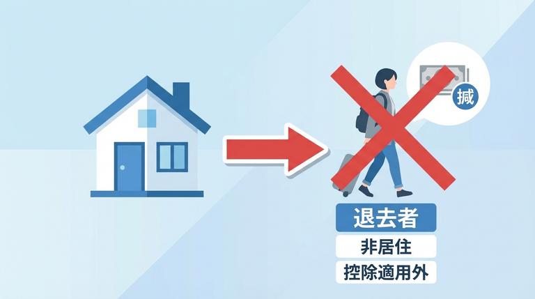 家に住んでいない方の名義人は住宅ローン控除を受けることができない図