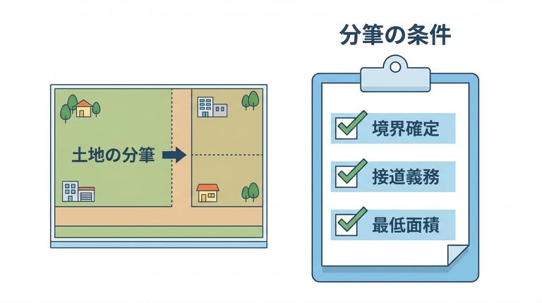 分筆の条件の図解