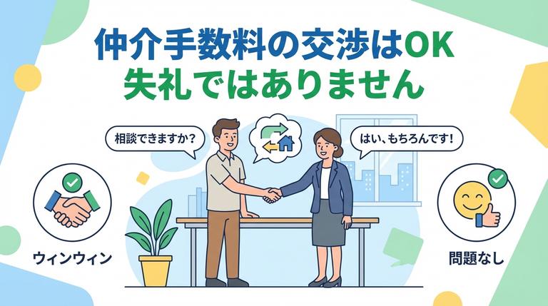 マンション売却の仲介手数料は値切ってもいいイラスト