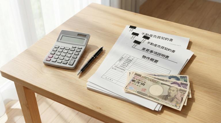 不動産売却の仲介手数料計算イメージと電卓