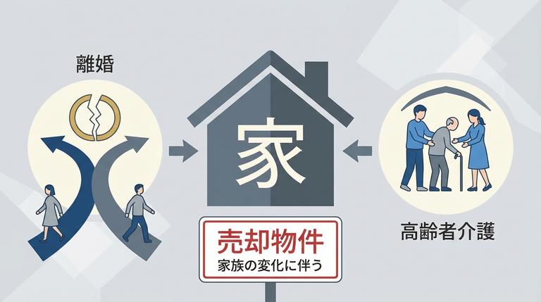 家族構成に変化があって売却する例