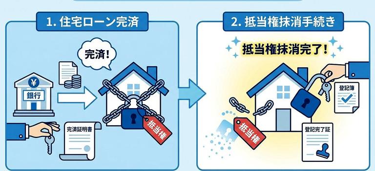 家を売る際に住宅ローンを完済すべき理由の図解