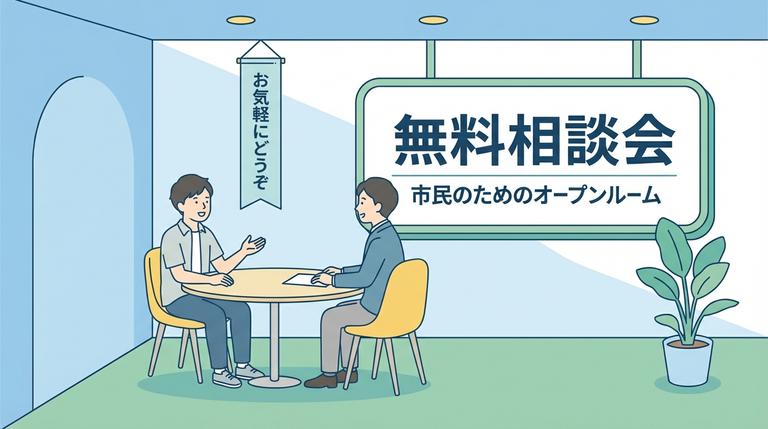 自治体が定期的に開催している「無料相談会」のイメージ