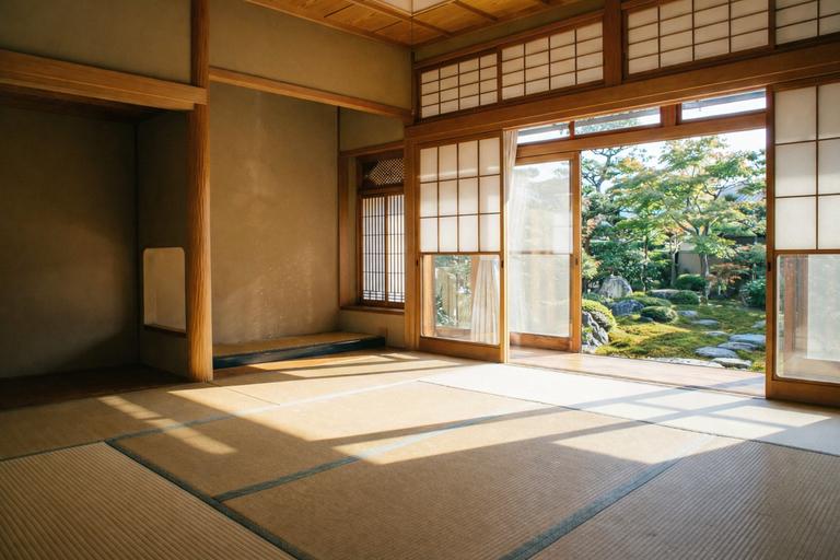 古い空き家のきれいな室内の写真