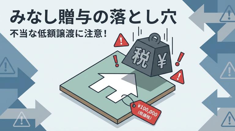 贈与税の対象となってしまう様子