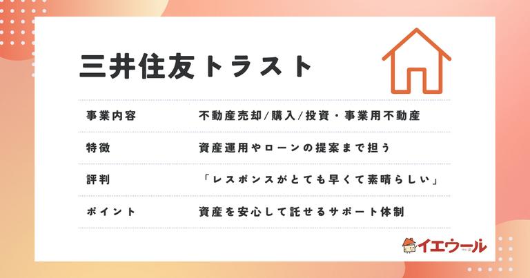 三井住友トラスト不動産評判は?利用者のリアルな口コミや選び方は?