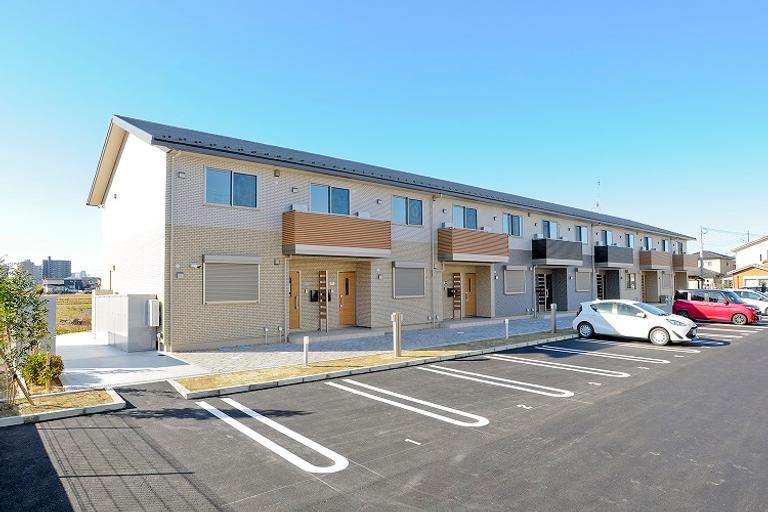 鉄骨造2階建てアパートの建築事例1