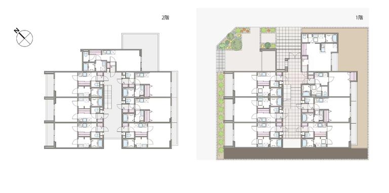 病院の職員寮の建築事例10